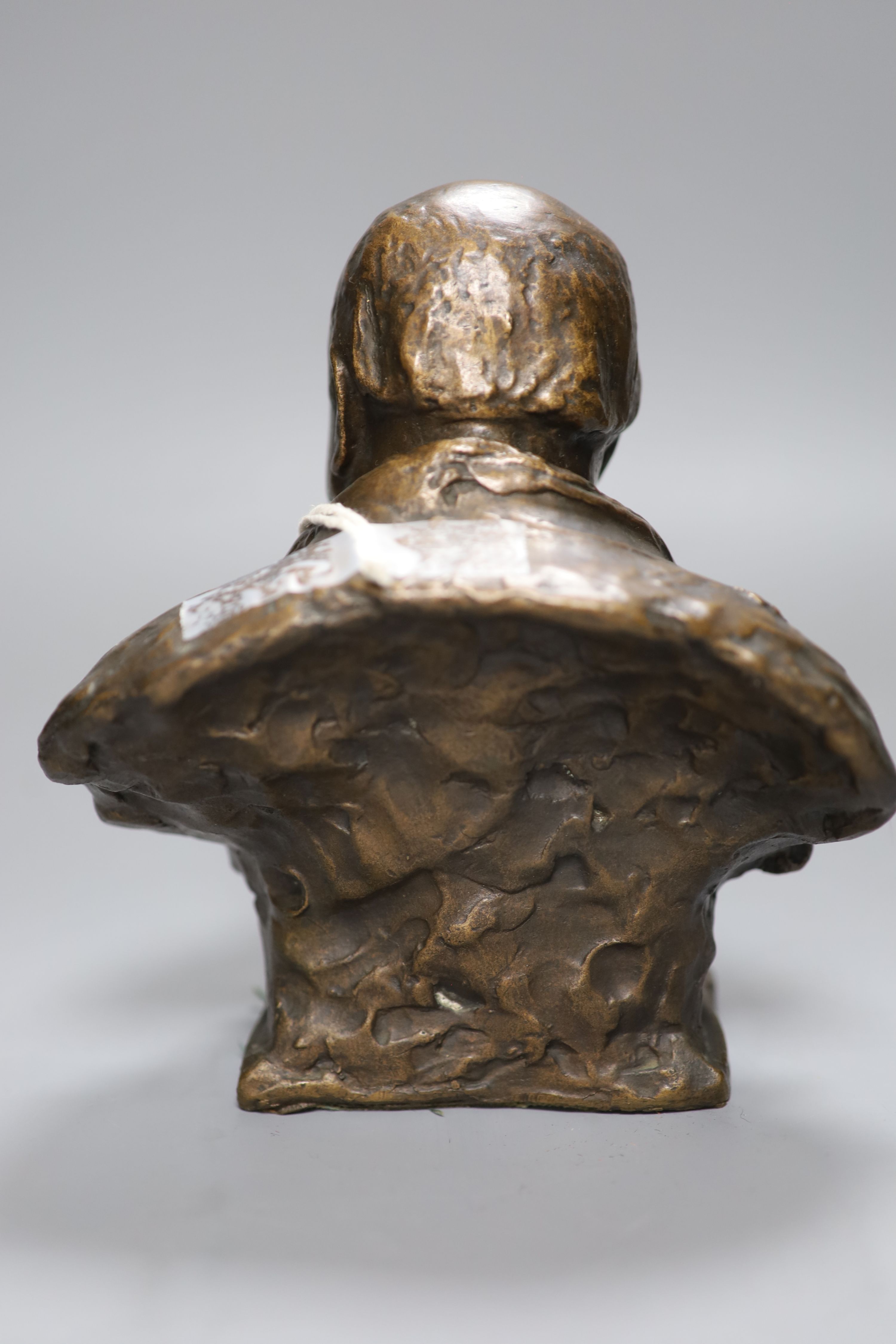 After Oscar Nemon, a bust of Winston Churchill, height 19.5cm